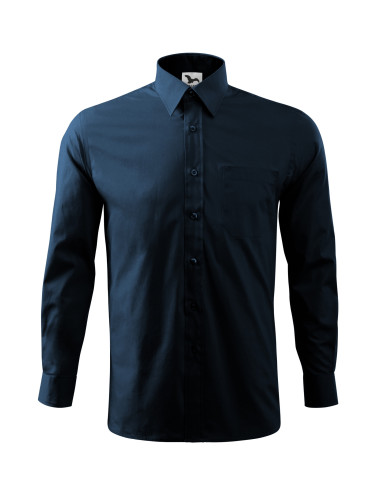 Herrenhemd Style ls 209 marineblau Malfini