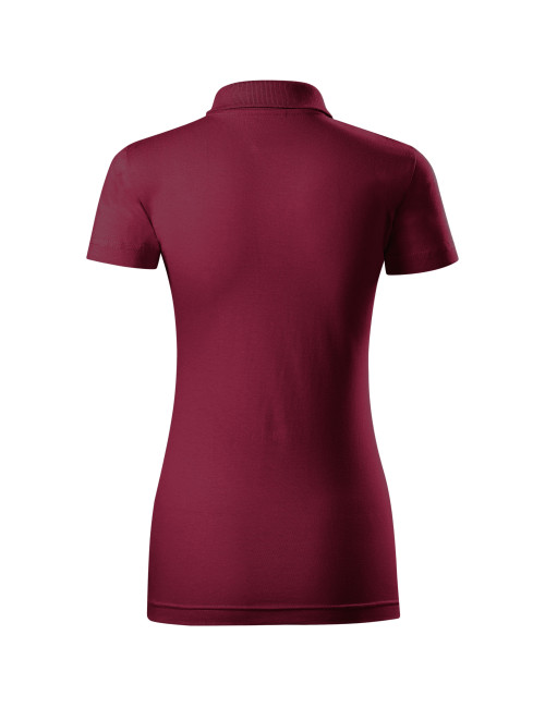 Damen Poloshirt Single j. 223 Granat Malfini