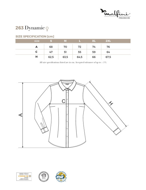 Damenhemd Dynamic 263 marineblau Malfini Premium