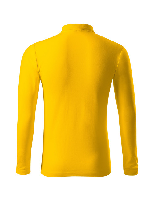Herren Piqué Poloshirt ls 221 gelb Malfini