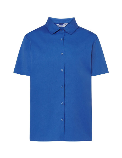 JHK Damen Shirt SHL OXF SS RB - Königsblau