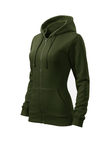 Damen Sweatshirt Trendy Reißverschluss 411 Militär Malfini