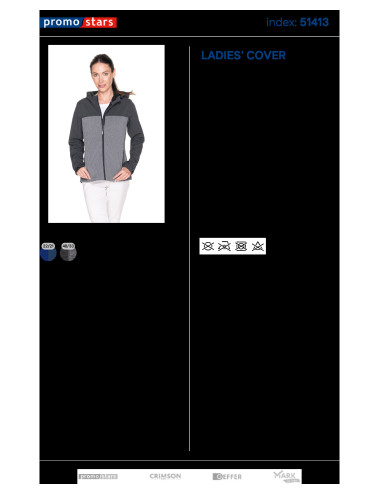 Ladies' cover ciemny szary melanż/szary melanż Promostars