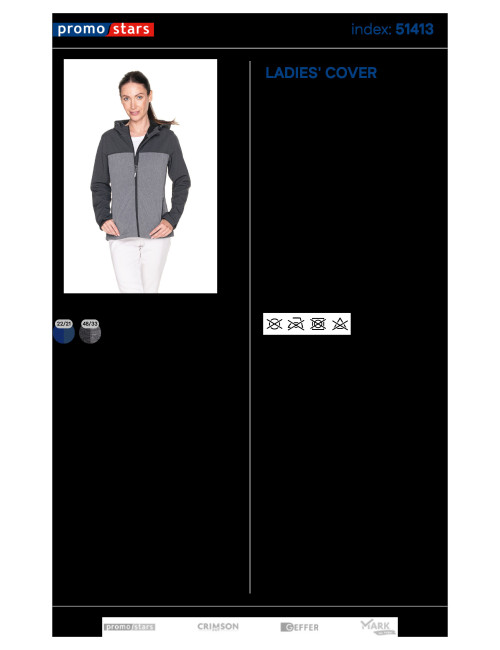 Ladies' cover ciemny szary melanż/szary melanż Promostars