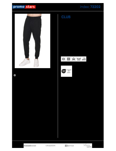 Męskie lekkie spodnie dresowe Club czarny Promostars