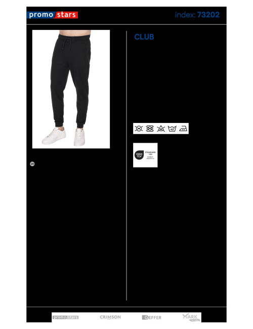 Męskie lekkie spodnie dresowe Club czarny Promostars