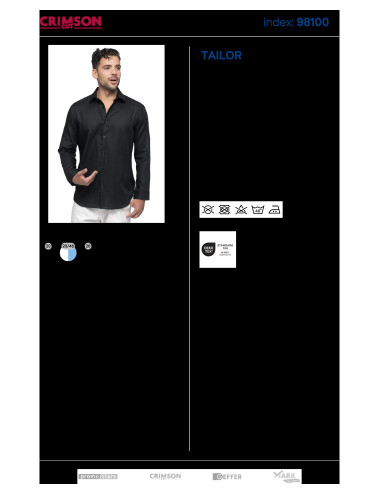 Koszula męska czarna Promostars Tailor – elegancka koszula biznesowa