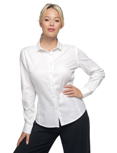 Koszula firmowa damska Promostars Ladies’ Tailor biała 100% bawełna