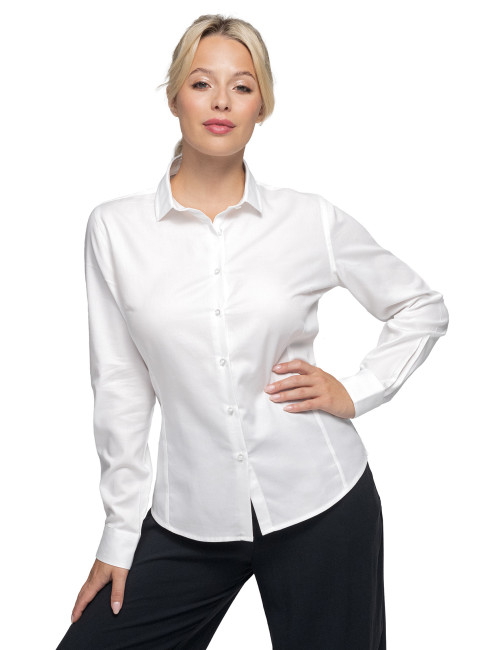 Koszula firmowa damska Promostars Ladies’ Tailor biała 100% bawełna
