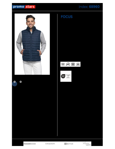 Focus jasno granatowa kamizelka pikowana Promostars