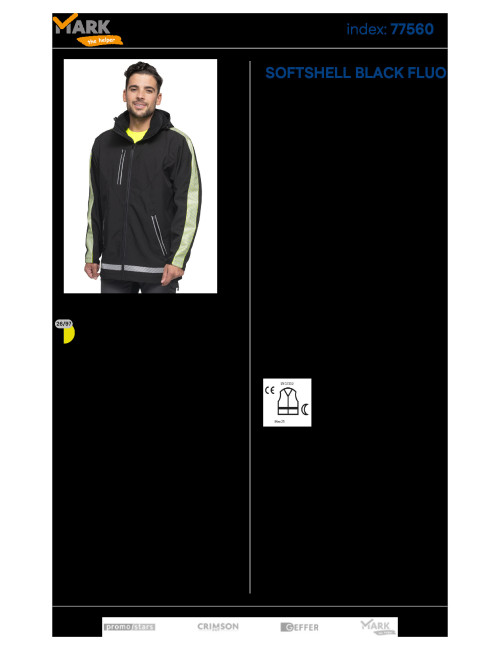 Softshell black fluo black Promostars