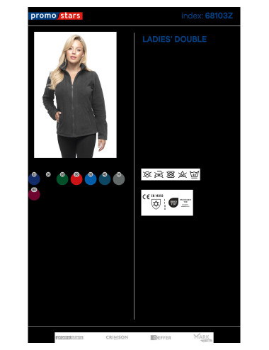 Bluza polar Ladies' double szary Promostars