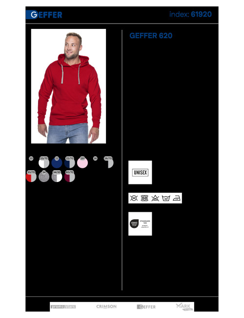 Geffer 620 rot/hellgrau Promostars