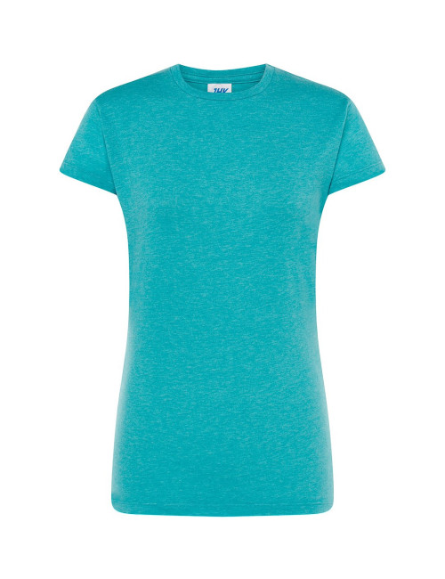 JHK Damen-T-Shirt TSRL CMF LADY COMFORT TUH - Türkis meliert