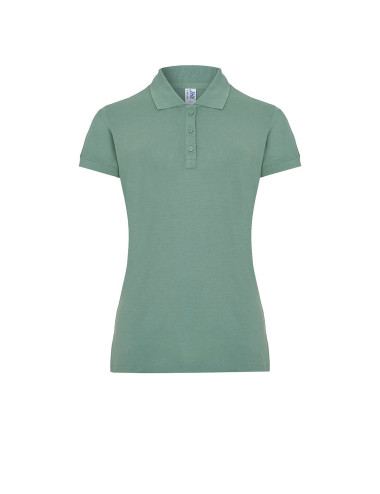 JHK Damen-Poloshirts POPL 200 MO - MOOSGRÜN