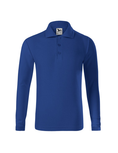Children`s Pique polo shirt ls 241 cornflower blue Malfini