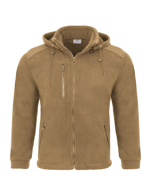 JHK Herren-Fleecejacke FLRA 340 Bushhood Premium CY - COYOTE