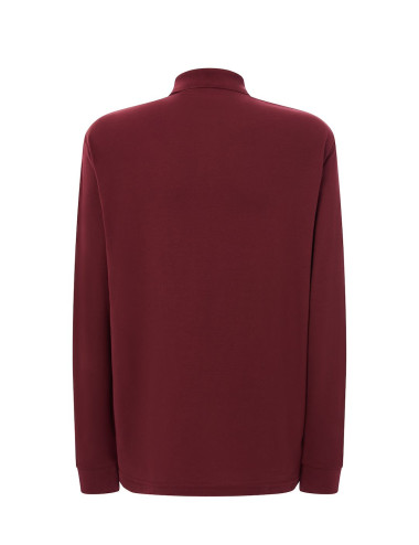 JHK Herren-Poloshirts POLO PORA 210 LS BU – Burgunderrot