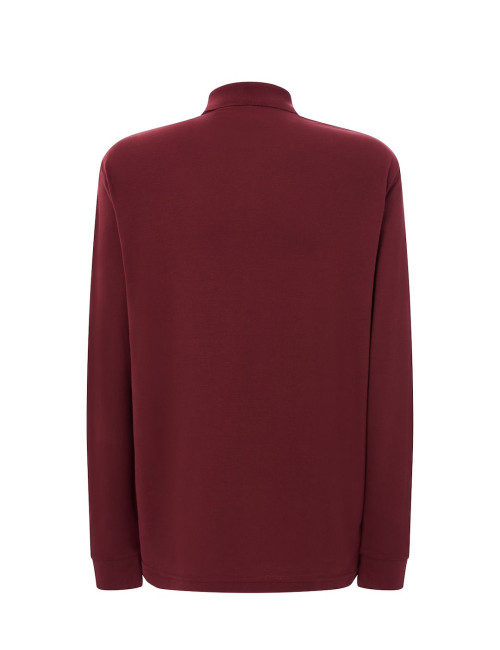 JHK Herren-Poloshirts POLO PORA 210 LS BU – Burgunderrot