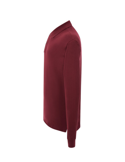 JHK Herren-Poloshirts POLO PORA 210 LS BU – Burgunderrot