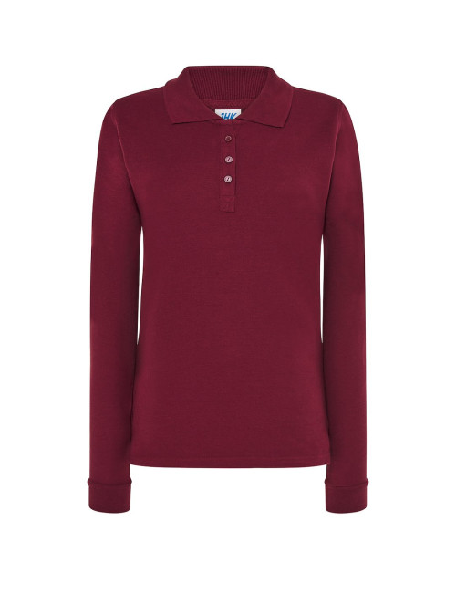 JHK Koszulki poloDamskie POPL 200 LS BU - Burgundy