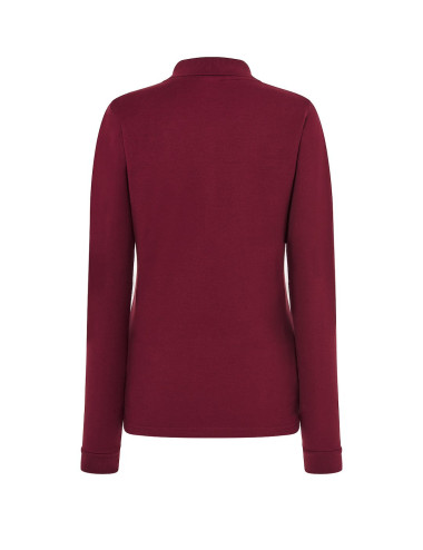 JHK Women`s Polo Shirts POPL 200 LS BU - Burgundy