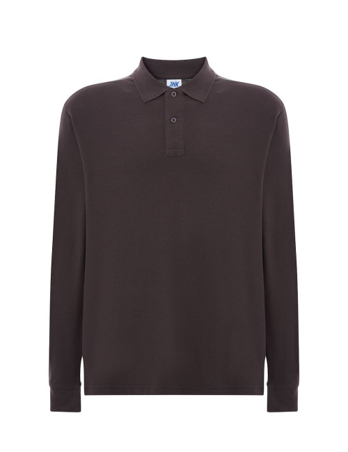 JHK Herren-Polohemden POLO PORA 210 LS GF - Graphit