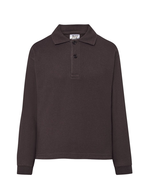 JHK Kinder-Poloshirts PKID 210 LS GF - Graphit