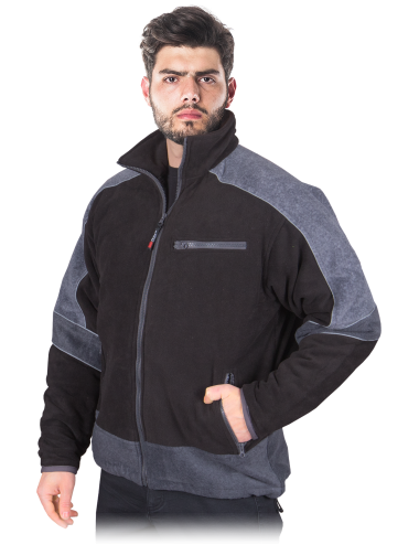 Schützendes, isoliertes Fleece-Sweatshirt Pol-Polarex BS schwarz-grau Reis