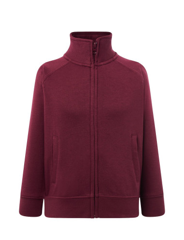 JHK Bluza Dresowa Dziecięca KID FULL ZIP BU - Burgundy