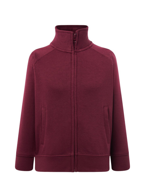 JHK Bluza Dresowa Dziecięca KID FULL ZIP BU - Burgundy