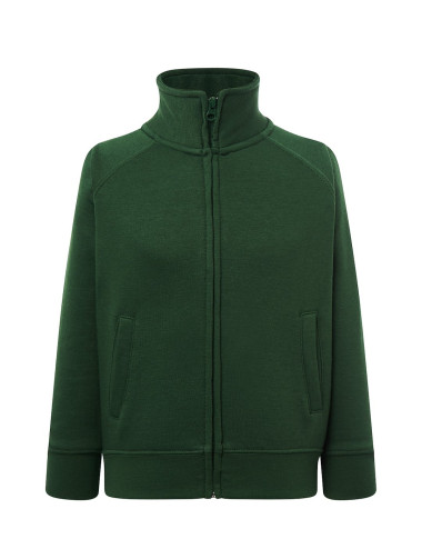JHK Bluza Dresowa Dziecięca KID FULL ZIP BG - Bottle Green