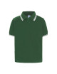 JHK Kinder-Poloshirts PKID 210 BGWH – Flaschengrün/Weiß