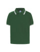 JHK Kinder-Poloshirts PKID 210 BGWH – Flaschengrün/Weiß