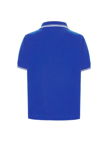 JHK Kinder-Poloshirts PKID 210 RBWH – Königsblau/Weiß