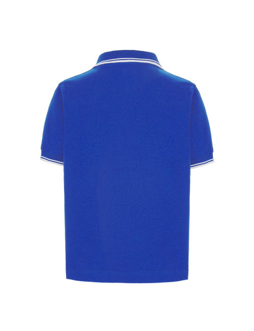 JHK Kinder-Poloshirts PKID 210 RBWH – Königsblau/Weiß