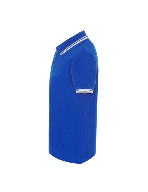 JHK Kinder-Poloshirts PKID 210 RBWH – Königsblau/Weiß