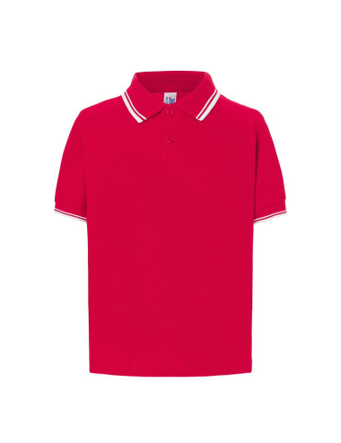 JHK Children`s Polo Shirts PKID 210 RDWH - Red/White