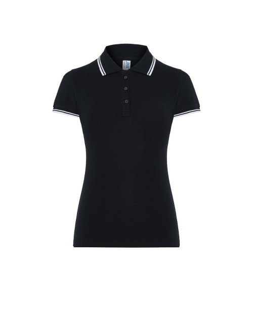 JHK Koszulki polo Damskie POPL 200 BKWH - Black/White