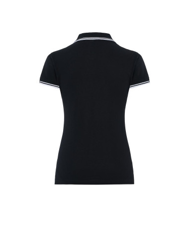 JHK Women`s Polo Shirts POPL 200 BKWH - Black/White