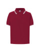 JHK Koszulki polo Dziecięce PKID 210  BU/WH - Burgundy/White