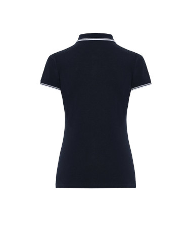 JHK Damen-Poloshirts POPL 200 NYWH – Marineblau/Weiß