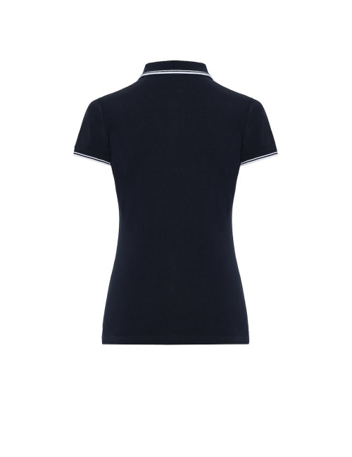 JHK Damen-Poloshirts POPL 200 NYWH – Marineblau/Weiß