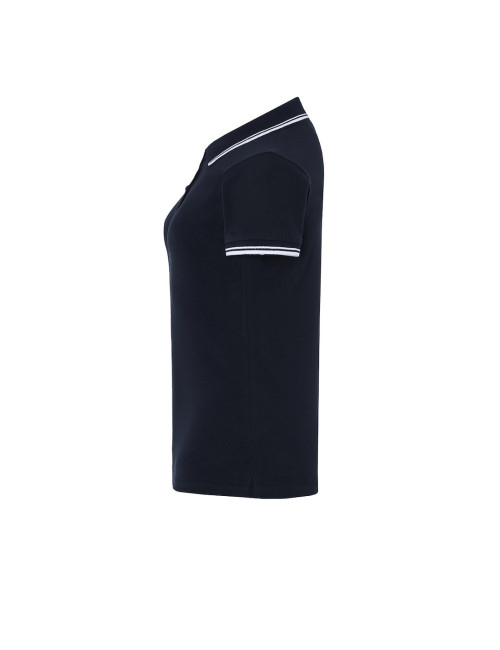 JHK Damen-Poloshirts POPL 200 NYWH – Marineblau/Weiß