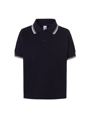 JHK Koszulki polo Dziecięce PKID 210  NYWH - Navy/White