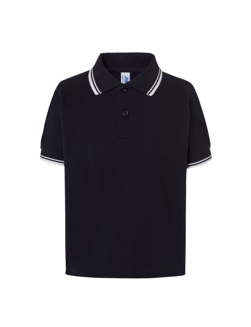 JHK Koszulki polo Dziecięce PKID 210  NYWH - Navy/White