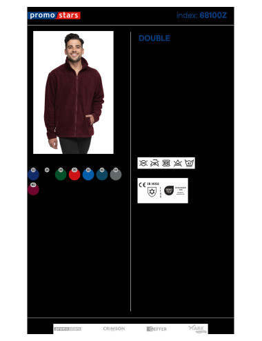 Bluza polar Męska Double czerwone wino Promostars