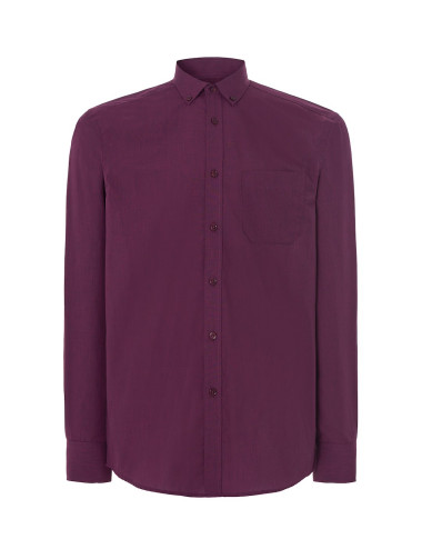 JHK Herrenhemd SHA POP DR - Dunkelrosa