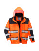 Portwest Hi-Vis 3-in-1 Bomber Jacket Orange/Black