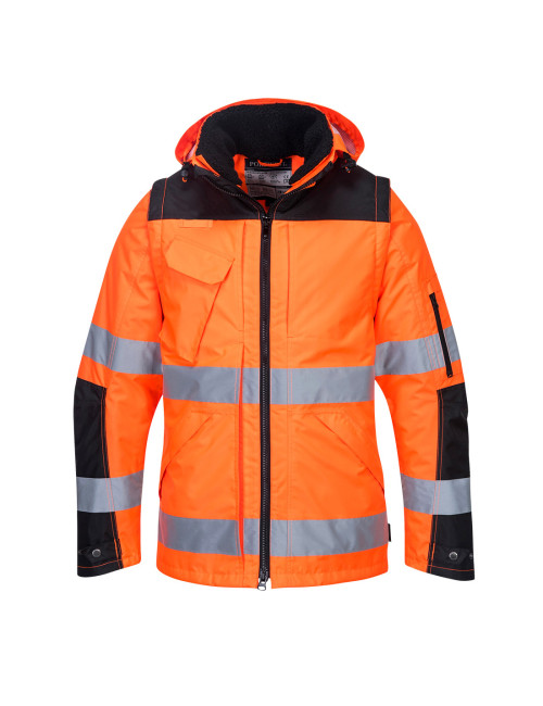 Portwest Hi-Vis Pro 3-in-1-Jacke Orange/Schwarz